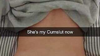 Cheating college girlfriend banged on Snapchat for debt. Cucked boyfriend watches her get cummed on!
