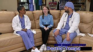 Dr. Tampa's domination roleplay with serena morgan moaning in close-up pov orgasms