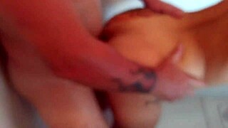 Latina's Tight Pussy Takes Big Cock In Bath Without Condom