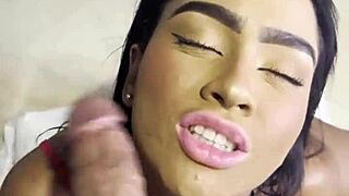 The babe Lavalenhot thanked me after sucking my cock in this hot blowjob scene with deepthroat action