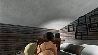 BBW gets fucked by big black cock in Roblox style 😍