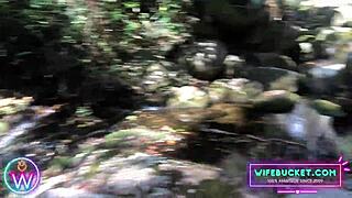 my cute girlfriend got seduced for lesbian fun in the forest by wifebucket!