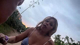 pounding that naughty chick’s tight backside on arpoador beach pov