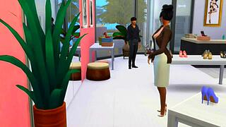 is this cinderella milf getting anal in the shoe store?