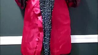 Black Woman with Big Pussy Lips and Piercing Gets Ready for Sex Club Barefoot in Heels