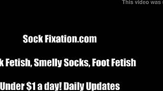 give me those stinky socks for a big whiff in femdom pov