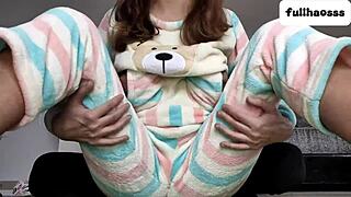 stepdad gropes teen's pussy and small tits roughly