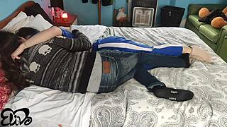 Italian Wife Cuddles Before Missionary Creampie With Friend