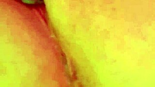 horny bbw fat amateur masturbates roughly with toys in homemade solo video