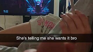 Cheating college girlfriend banged on Snapchat for debt. Cucked boyfriend watches her get cummed on!