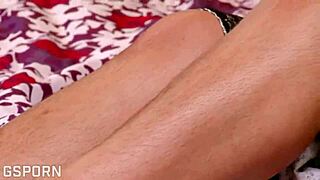 brunette american teen masturbates her hairy pussy!