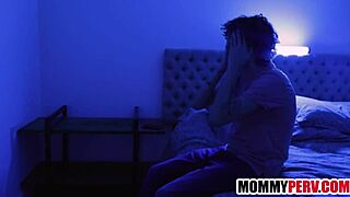 Step mom dped by horny step sons in voyeur scene.