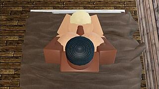 BBW gets fucked by big black cock in Roblox style 😍