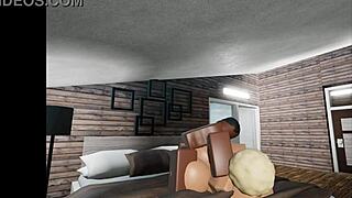 BBW gets fucked by big black cock in Roblox style 😍