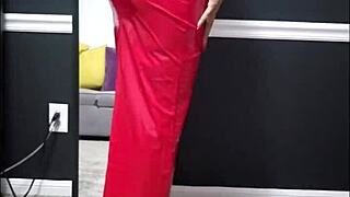 Black Woman with Big Pussy Lips and Piercing Gets Ready for Sex Club Barefoot in Heels