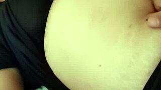 milf explores orgasm with belly fetish
