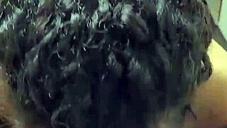 Alix avery, the cute ebony slut, expertly sucks black cock