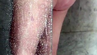 Wife caught fucking shower head again