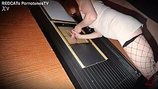 gloryhole goddess teases a stranger's big dick, edging him to a ruined orgasm and sloppy facial