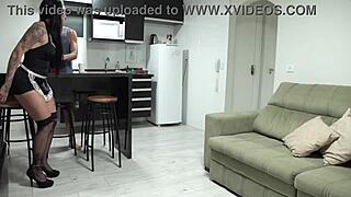 the maid surprised everyone with her hot body and skills.