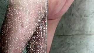 Wife caught fucking shower head again