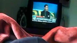 young woman masturbates in bed