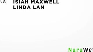 Busty Asian with hard nipples rocks a BBC during nuru massage. Isiah Maxwell and Linda Lan make the client moan with pure orgasmic bliss!