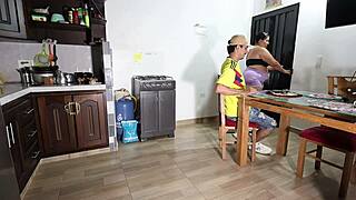 Milf Licks Tight Pussy Before Rough Cowgirl on Monster Cock