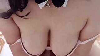 Aurora rides her cuckold husband with natural tits!