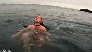 Alice Kink Strips Micro Bikini Publicly