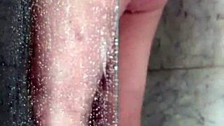 Wife caught fucking shower head again