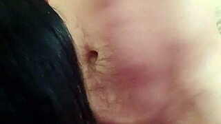blowjob from mature girlfriend with deepthroat and cum swallowing, hairless and shaved!