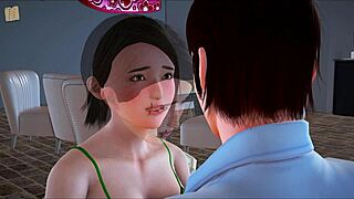 Exploring my new family dynamics in game 343 with brunette amateurs