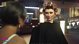 A wife and stepmother play a fun game together