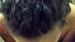 Alix avery, the cute ebony slut, expertly sucks black cock