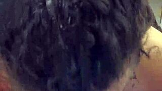 Alix avery, the cute ebony slut, expertly sucks black cock