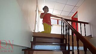 Redhead Teen Bends Over For Facial Cum!