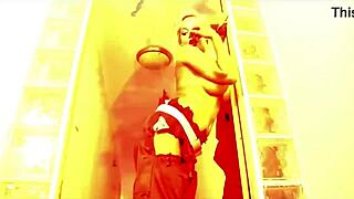 sexy babe rips clothes off in fiery striptease!