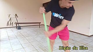 Three sexy Latinas secretly share their bodybuilder friend.