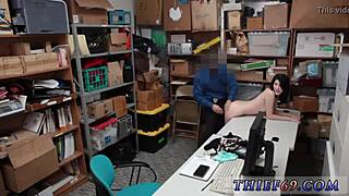 sexy blonde cop lays down the law on the thief in hardcore action 😏