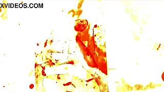 sexy babe rips clothes off in fiery striptease!