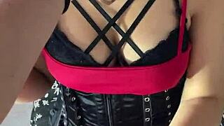 My submissive Debora Prado masturbates my big cock before a greedy blowjob.