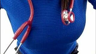 i saw the latina nurce flashing her big ass tits in the offce