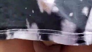 Femboy sissy TEASING her GIRLCOCK bulge UNDERNEATH