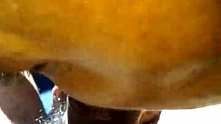 Mature woman in car pov