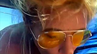 Cheating Blonde Whore Sucks Cock And Takes Facial Out In Public During The Day!