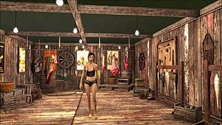 Fallout 4 Slutty Tease Fashion With Brunette Teen