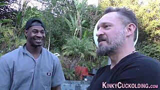 cuckolding scene with creampie