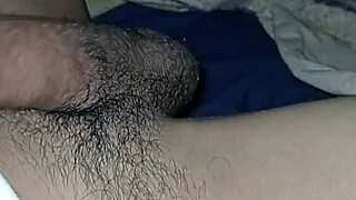 Hot milk erupts 22 centimeters into wet creamy pussy.