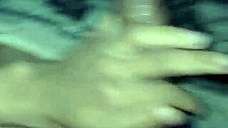 Hot milk erupts 22 centimeters into wet creamy pussy.